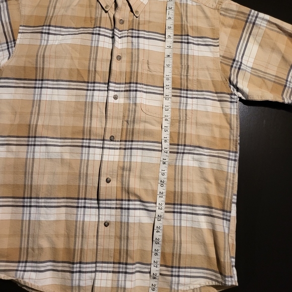 Wrangler TwentyX Western Brown Large Short Sleeve Shirt - Picture 6 of 8